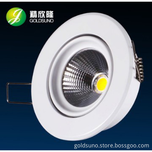 adjustable cob 5W / 3w ceiling lights 70mm cutout size